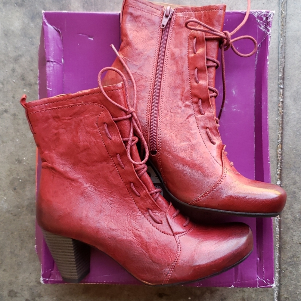 Women's Red Ankle Boots